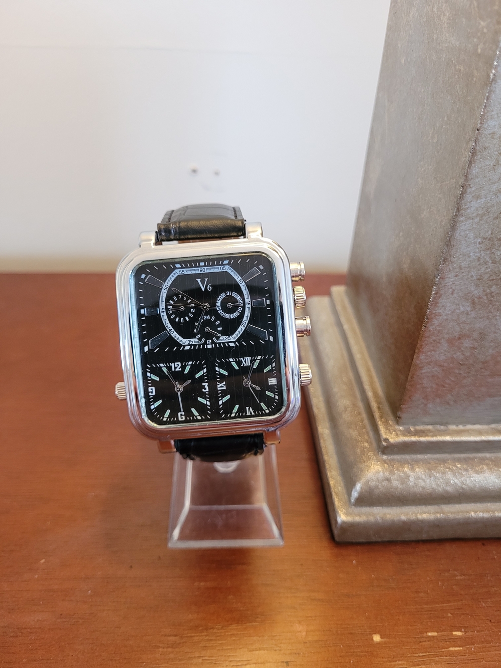 Brand New Silver V6 Triple Time Men's Watch
